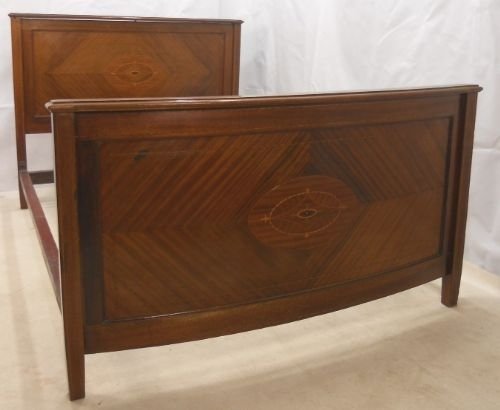 Edwardian Inlaid Mahogany Double Bed