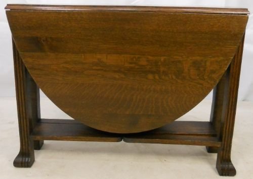 Oval Oak Dropleaf Dining Table