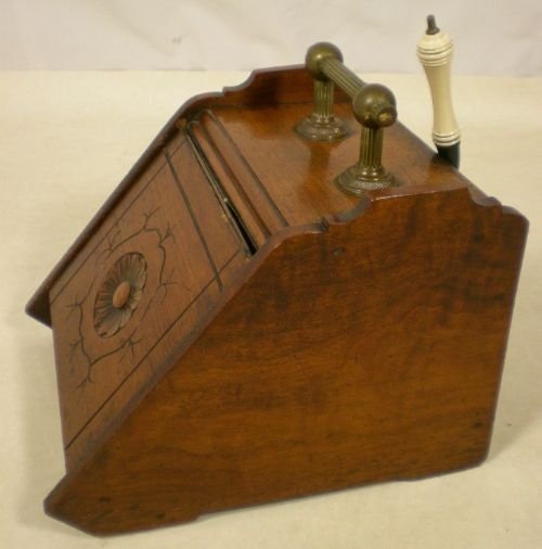 Victorian Carved Walnut Coalbox