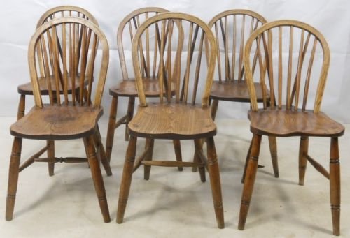 Six Elm Stickback Windsor Kitchen Chairs