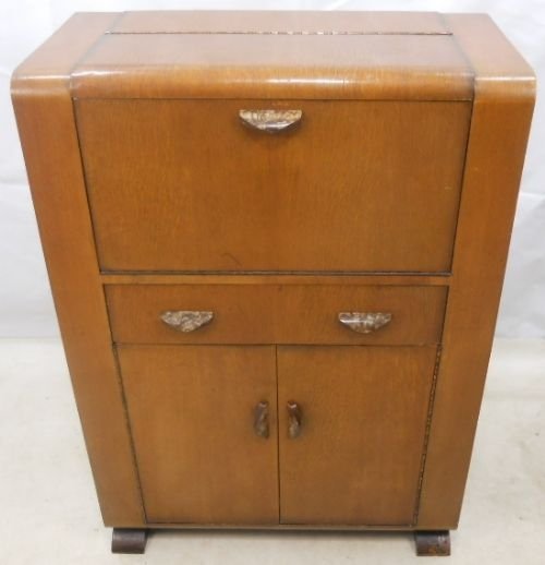 Deco Walnut Cocktail Cabinet