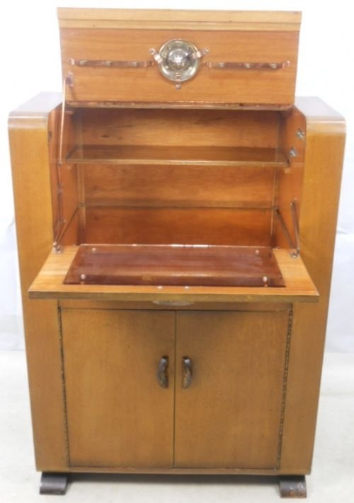 fig 1. Deco Walnut Cocktail Cabinet