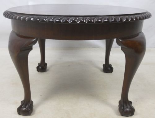 Chippendale Style Round Mahogany Coffee Table