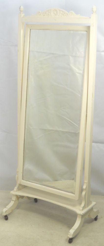 Regency Style Painted Cheval Mirror