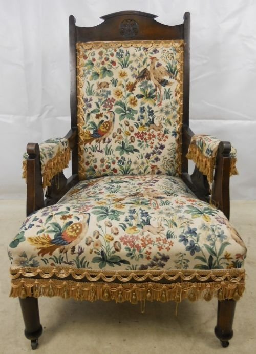 Edwardian Beech Salon Armchair