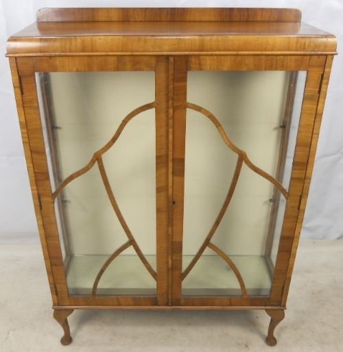 Walnut Display China Cabinet