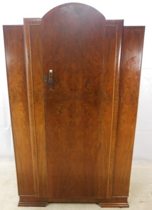 Deco Walnut Single Door Wardrobe