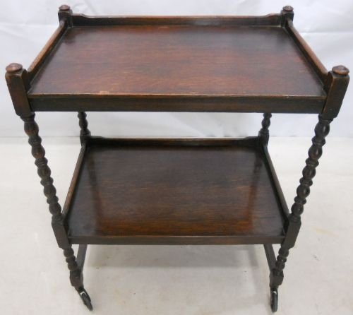 Bobbin Leg Dark Oak Tea Trolley