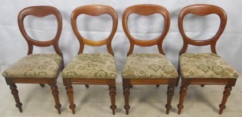 Set of Four Victorian Mahogany Dining Chairs