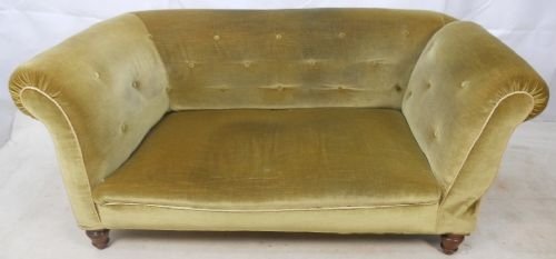 Edwardian Two Seater Drop Arm Settee