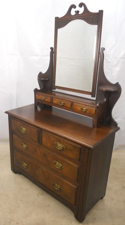 Edwardian Walnut Dressing Chest by Scottish Maker