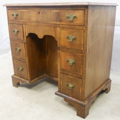 Georgian Style Walnut Kneehole Desk
