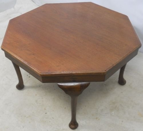 Queen Anne Style Mahogany Octagonal Table