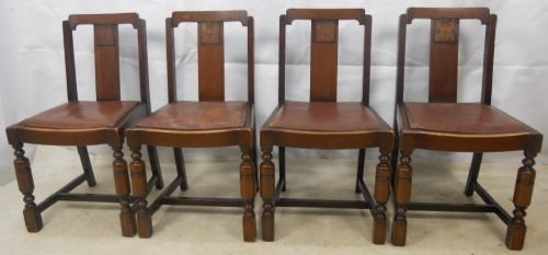 Set of Four Oak Dining Chairs
