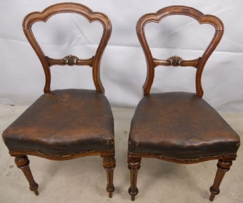 Pair of Victorian Mahogany Dining Chairs