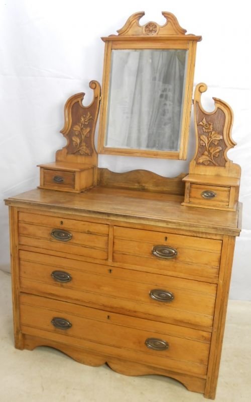 Edwardian Satin Walnut Dressing Chest