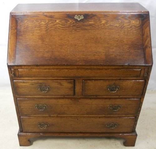 Quality Georgian Style Oak Writing Bureau Desk