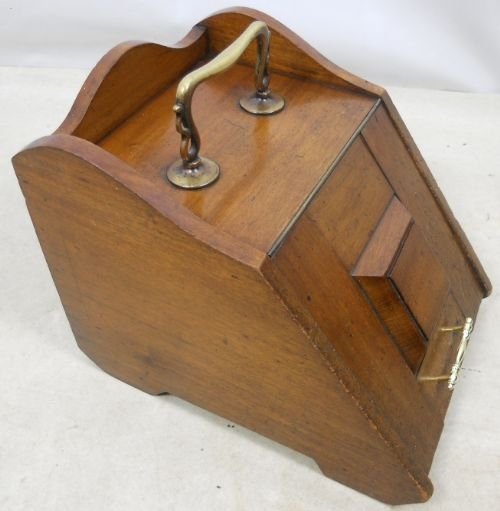 Edwardian Mahogany Coal Box