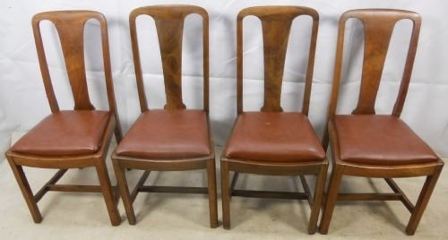 Georgian Style Set of Four Walnut Dining Chairs