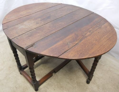 Antique Jacobean Oak Gateleg Dining Table