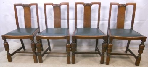Set of Four Oak Dining Chairs