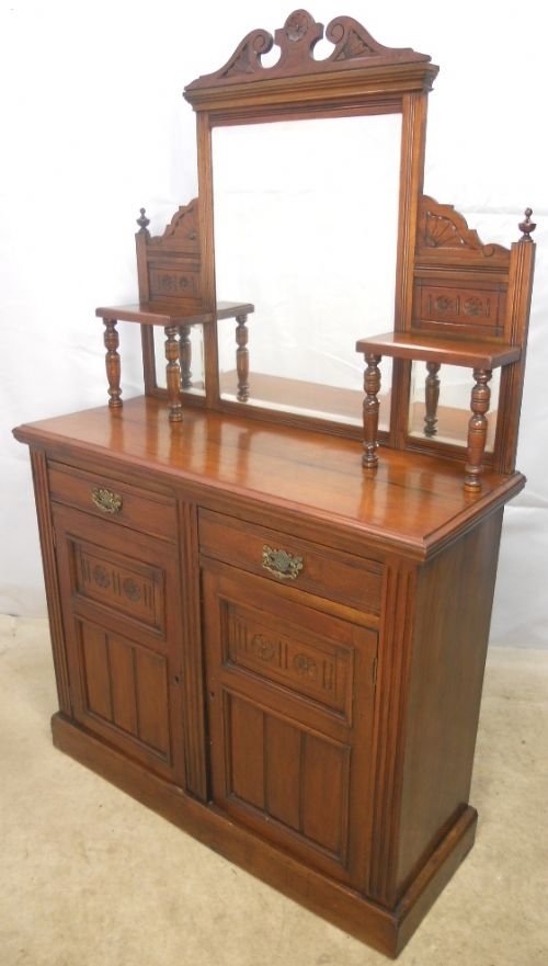 Edwardian Mahogany Mirrorback Chiffonier