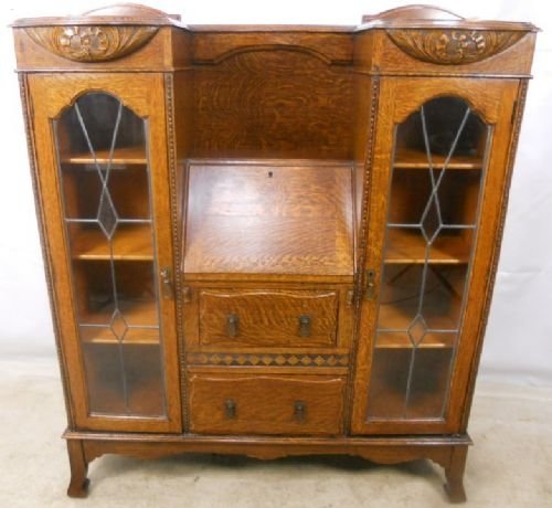 Oak Bureau Bookcase