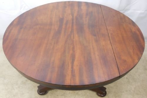 fig 1. Victorian Mahogany Round Pedestal Dining Table