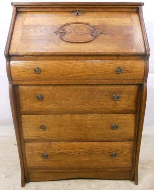 fig 1. Oak Writing Bureau Desk