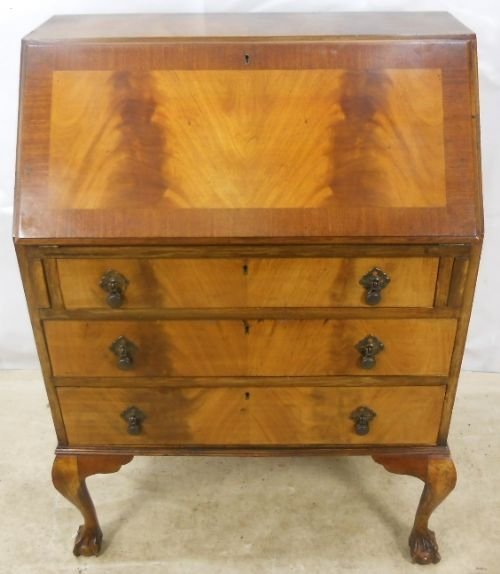 Queen Anne Style Walnut Writing Bureau Desk