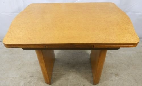 Deco Birds-eye Maple Drawleaf Dining Table