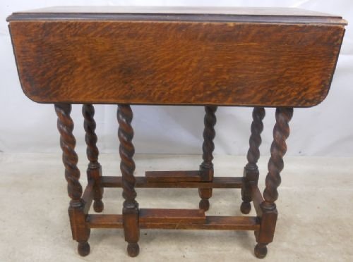 Oak Dropleaf Barley Twist Gateleg Table