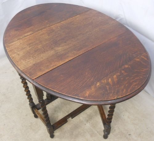 Oval Oak Barley Twist Gateleg Dining Table