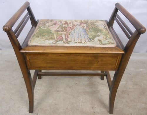 Edwardian Mahogany Piano Stool