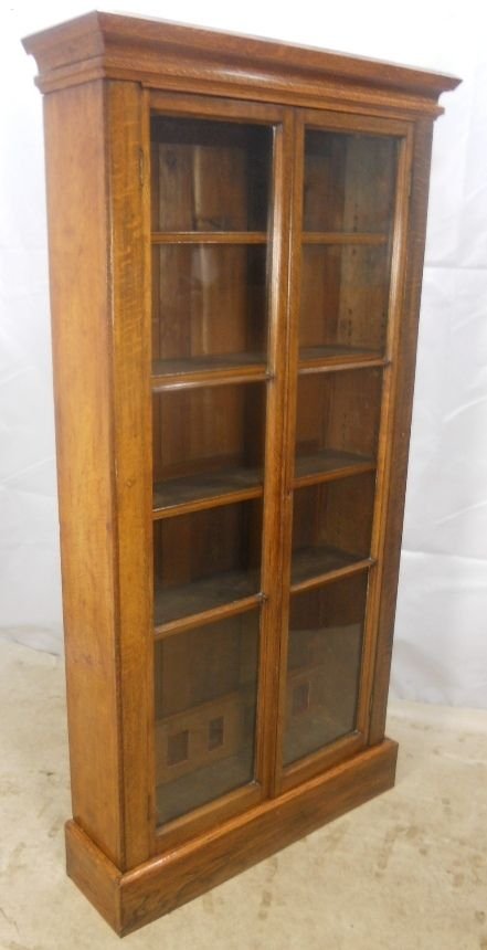 Oak Standing Glazed Door Bookcase