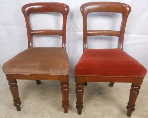 Pair of Victorian Oak Dining Chairs