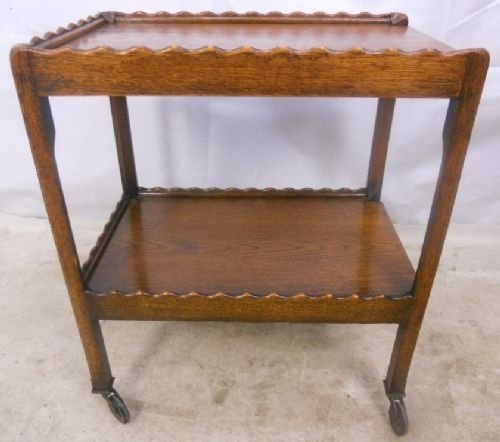 Oak Two Tier Tea Trolley