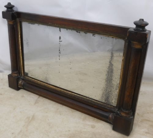 Victorian Walnut Small Overmantle Mirror