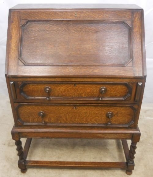 Jacobean Style Oak Writing Bureau