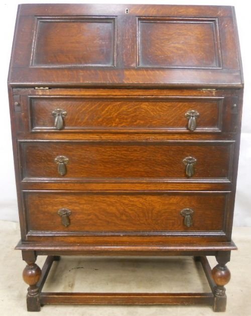 Jacobean Style Oak Writing Bureau