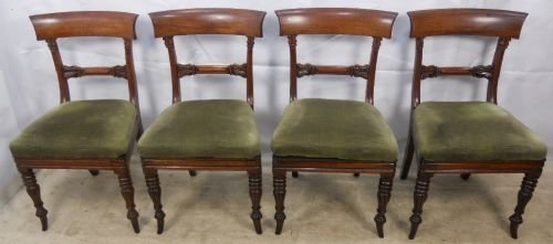 Set of Four Victorian Mahogany Dining Chairs