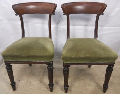 Pair Victorian Mahogany Dining Chairs