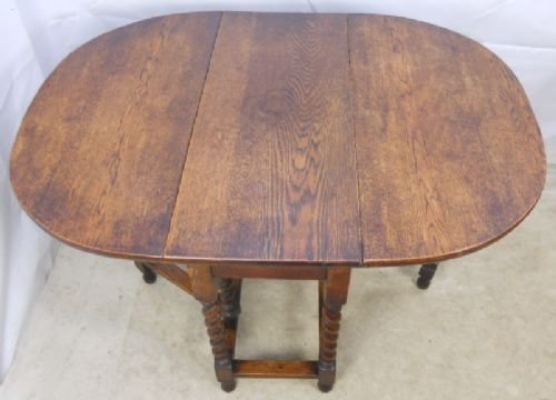 Oval Oak Barley Twist Gateleg Dining Table