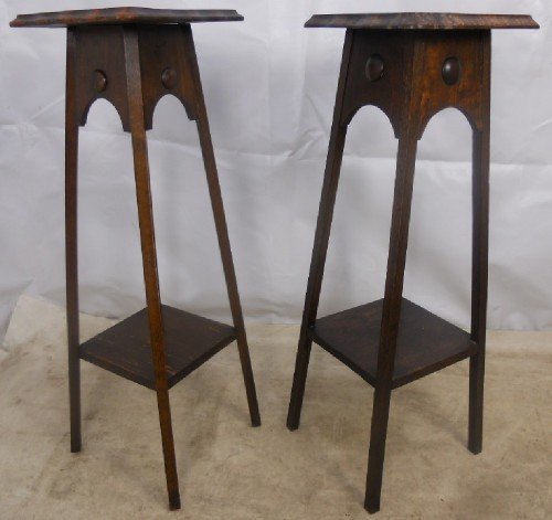 Two Oak Plant Stands