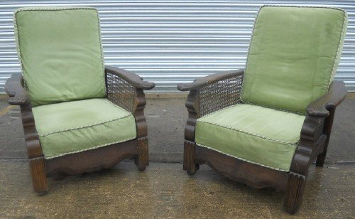 Pair Reclining Armchairs