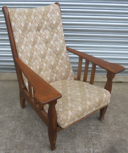 Arts & Craft Period Oak Armchair