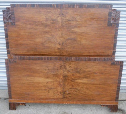 Art Deco Walnut Double Bed