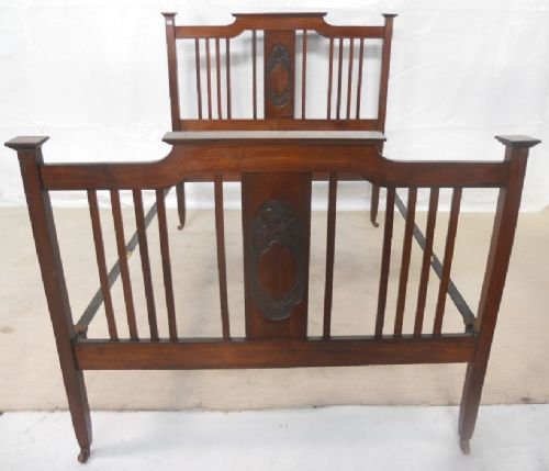 Edwardian Carved Mahogany Double Bed