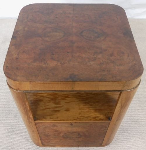 Deco Walnut Coffee Table Cabinet