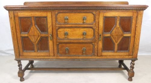 Long Oak Barley Twist Sideboard Base